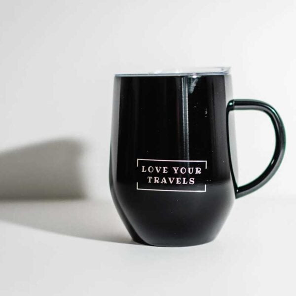 Black 400ML Mug with Handle - Love Your Travels