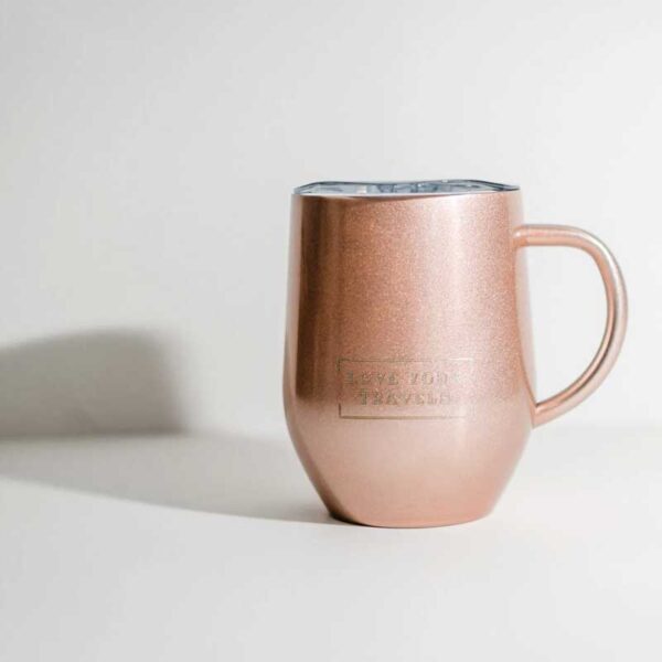Rose Gold 400ML Mug with Handle - Love Your Travels