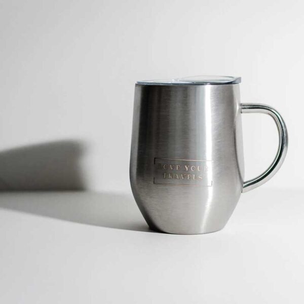 Stainless Steel 400ML Mug with Handle - Love Your Travels