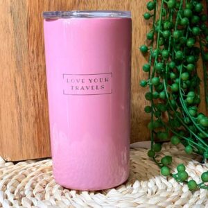 Love Your Travels Pink Glitter 400ML Travel Mug - Love Your Travels