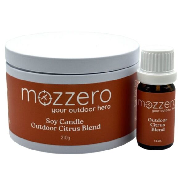 Mozzero Soy Candle & Essential Oil Bundle - Outdoor Citrus Blend - Love Your Travels